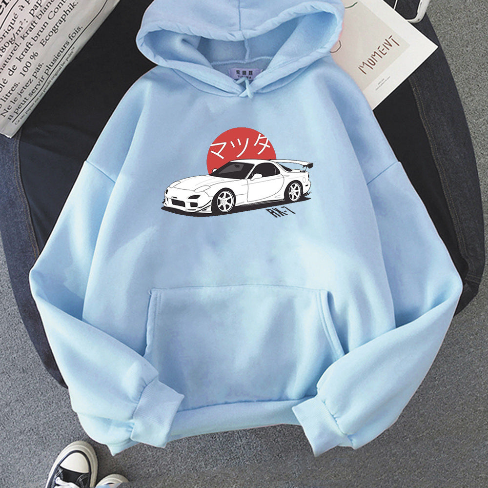 Casual Japanese Car Designed Hoodie - Flex Verona