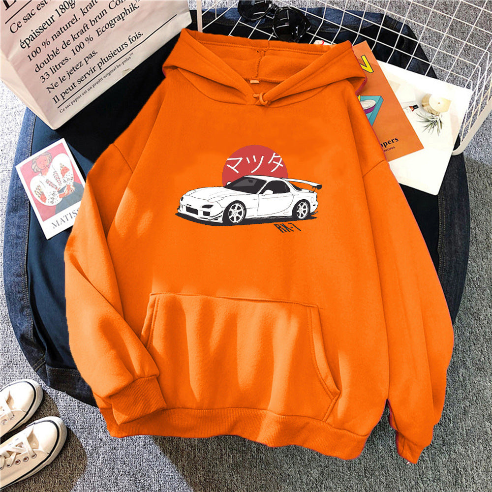 Casual Japanese Car Designed Hoodie - Flex Verona