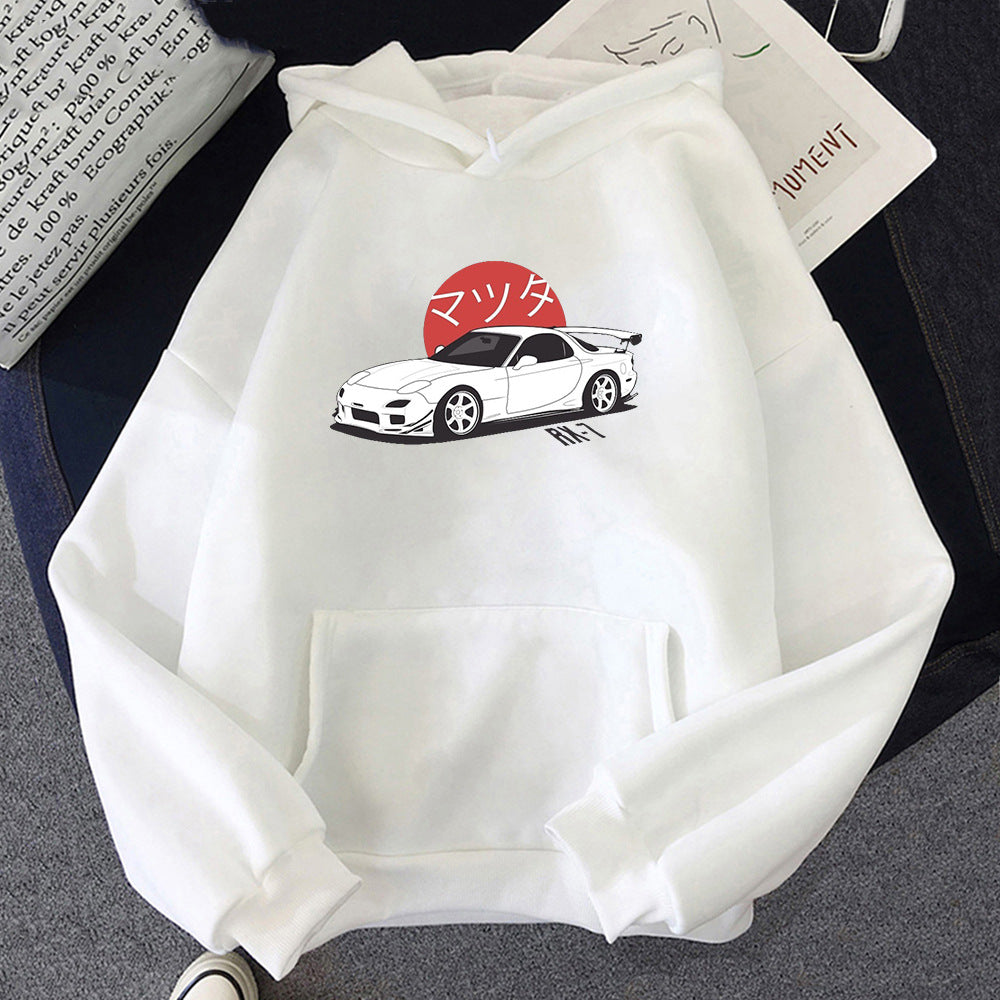 Casual Japanese Car Designed Hoodie - Flex Verona