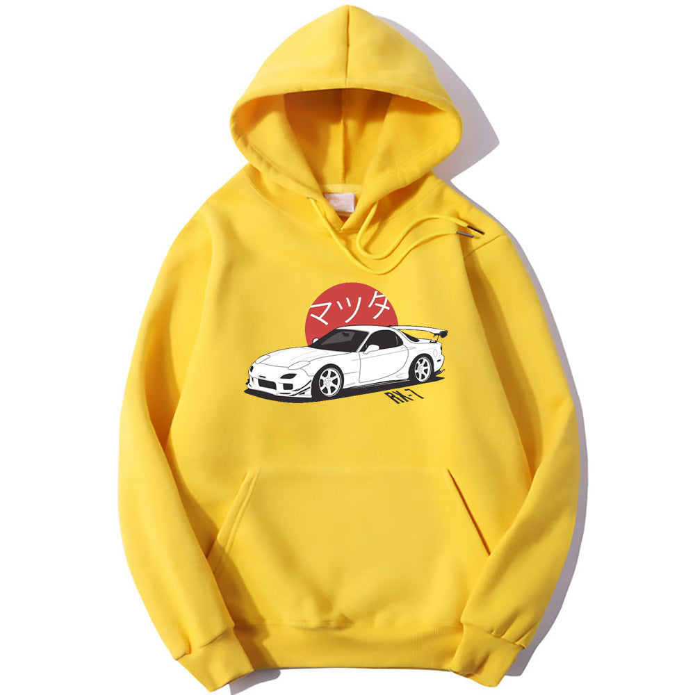 Casual Japanese Car Designed Hoodie - Flex Verona