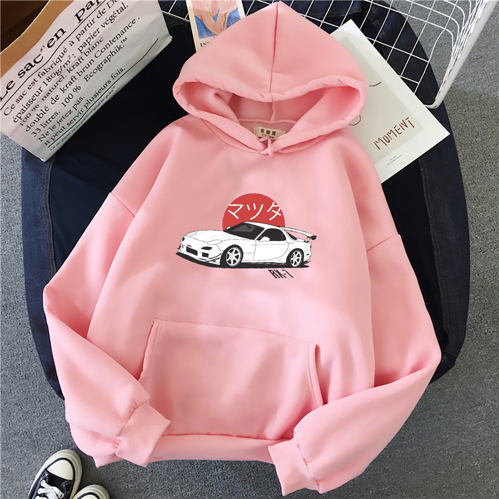 Casual Japanese Car Designed Hoodie - Flex Verona
