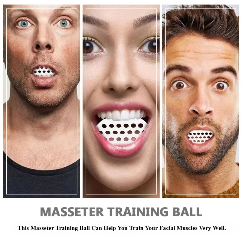 2Pcs Jaw Exerciser Fitness Jawline Muscle Training Double Chin Reducer Neck Face Slimming Mouth Silicone Chew - Flex Verona