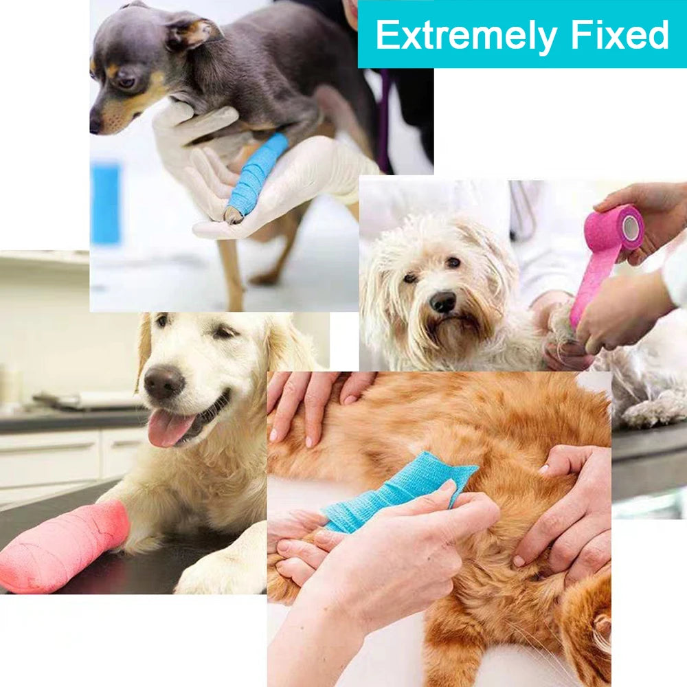 10 Rolls Athletic Wrap Tape Self Adhesive Elastic Bandage Elastoplast Sports Protector Knee Finger Shoulder Tattoo Accessories - Flex Verona