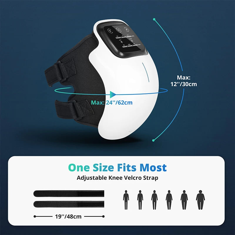 Medcursor Wireless Heated Knee Massager – Vibration Therapy with Adjustable Heat - Flex Verona