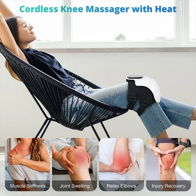 Medcursor Wireless Heated Knee Massager – Vibration Therapy with Adjustable Heat - Flex Verona