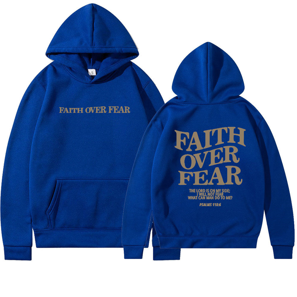 Faith Over Fear Christian Hoodie Christian Sweatshirt Jesus Hoodie Trendy Hoodie Bible Verse Shirt Unisex Aesthetic Clothes - Flex Verona