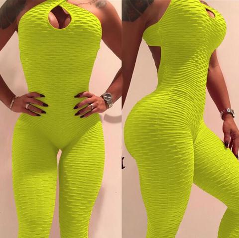 Yoga Jumpsuit Cross Design Backless Tracksuit Full Bodysuit - Flex Verona