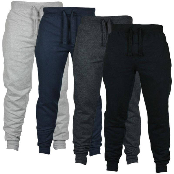 Men's Solid Color Drawstring Fleece Athletic Pants - Flex Verona