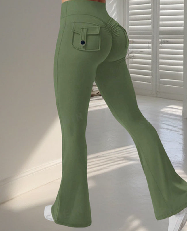 Yoga Fitness Flared Pants With Pockets - Flex Verona
