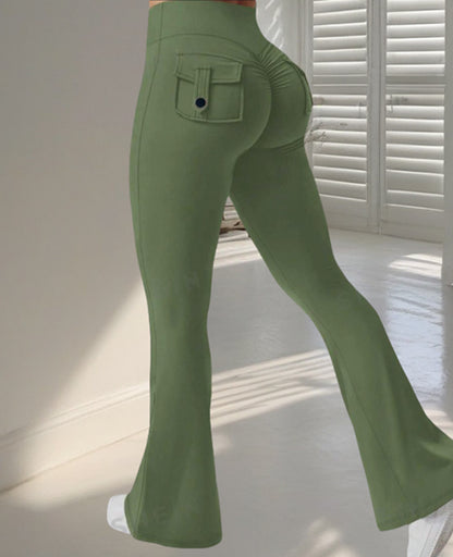 Yoga Fitness Flared Pants With Pockets - Flex Verona