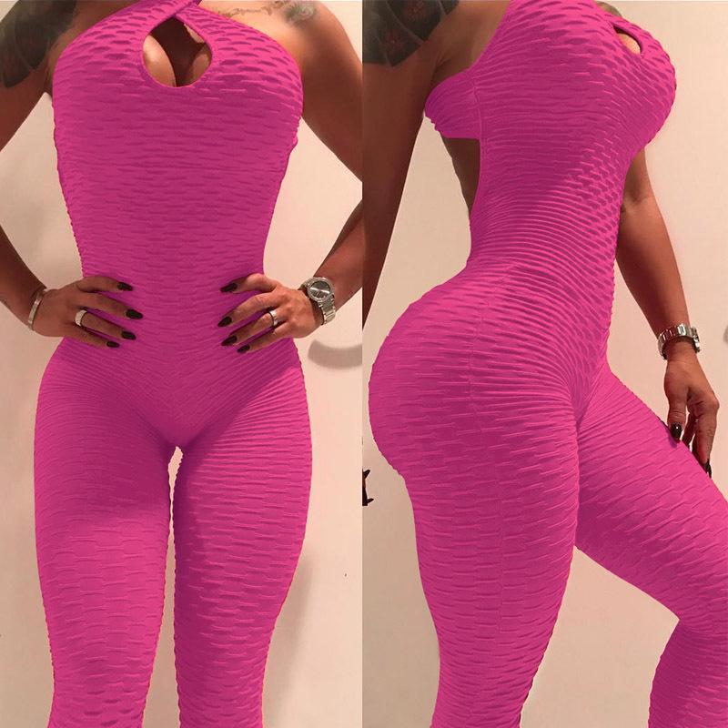 Yoga Jumpsuit Cross Design Backless Tracksuit Full Bodysuit - Flex Verona