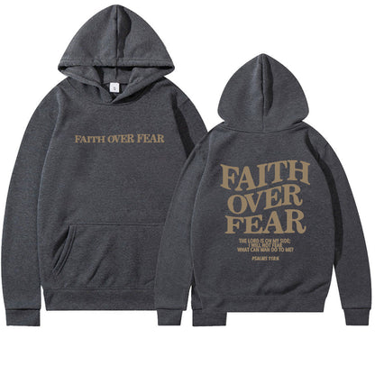 Faith Over Fear Christian Hoodie Christian Sweatshirt Jesus Hoodie Trendy Hoodie Bible Verse Shirt Unisex Aesthetic Clothes - Flex Verona