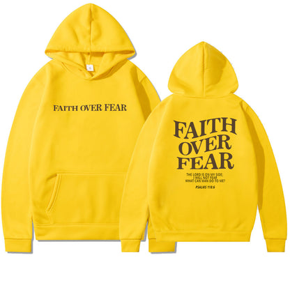 Faith Over Fear Christian Hoodie Christian Sweatshirt Jesus Hoodie Trendy Hoodie Bible Verse Shirt Unisex Aesthetic Clothes - Flex Verona