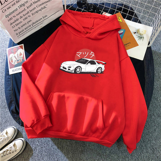 Casual Japanese Car Designed Hoodie