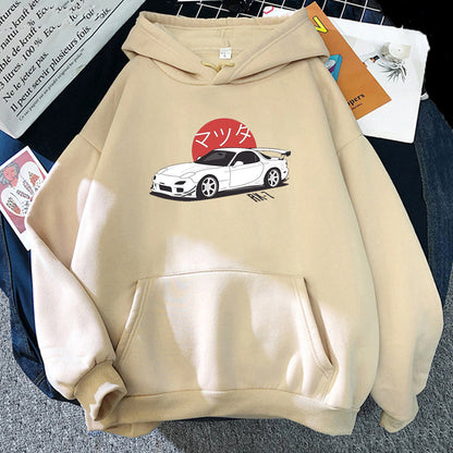 Casual Japanese Car Designed Hoodie - Flex Verona