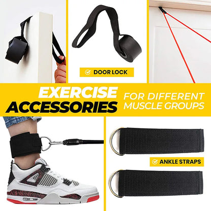 11 Set Pull Rope, Resistance Bands, Portable Fitness Equipment, Ankle Strap, Chest Expander, Elastic Exercise Band - Flex Verona