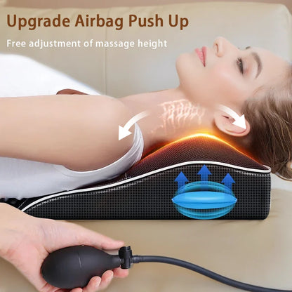 Head Neck Body Massager Back Pillow with Heating Vibrating Massage - Flex Verona