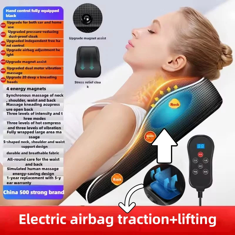 Head Neck Body Massager Back Pillow with Heating Vibrating Massage - Flex Verona