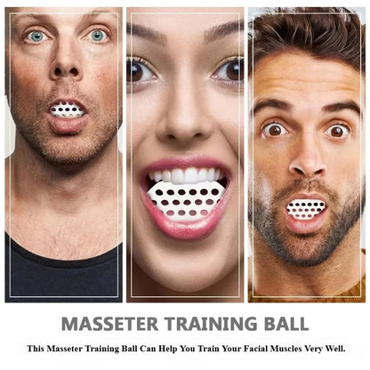 2Pcs Jaw Exerciser Fitness Jawline Muscle Training Double Chin Reducer Neck Face Slimming Mouth Silicone Chew - Flex Verona