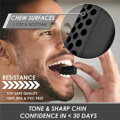 2Pcs Jaw Exerciser Fitness Jawline Muscle Training Double Chin Reducer Neck Face Slimming Mouth Silicone Chew - Flex Verona