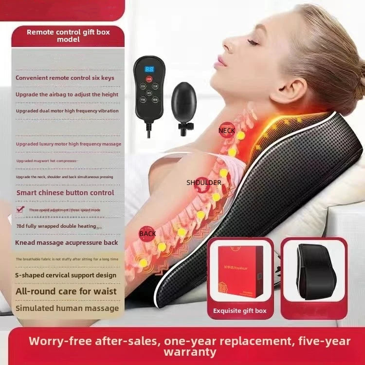 Head Neck Body Massager Back Pillow with Heating Vibrating Massage - Flex Verona