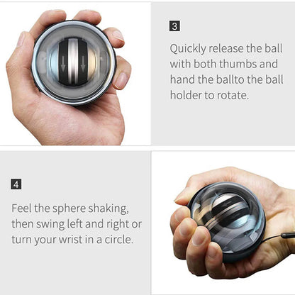 Wrist Power Ball Auto-Start Grip Ball Strengthener Gyroscopic Arm Gyro Hand ball Home Fitness Forearm Exerciser - Flex Verona