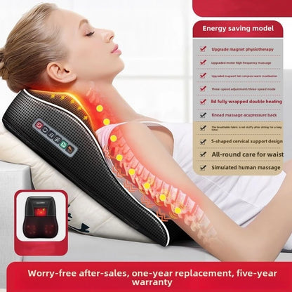 Head Neck Body Massager Back Pillow with Heating Vibrating Massage - Flex Verona