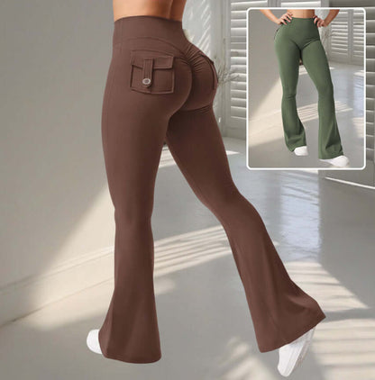 Yoga Fitness Flared Pants With Pockets - Flex Verona
