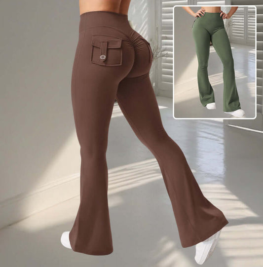 Yoga Fitness Flared Pants With Pockets - Flex Verona
