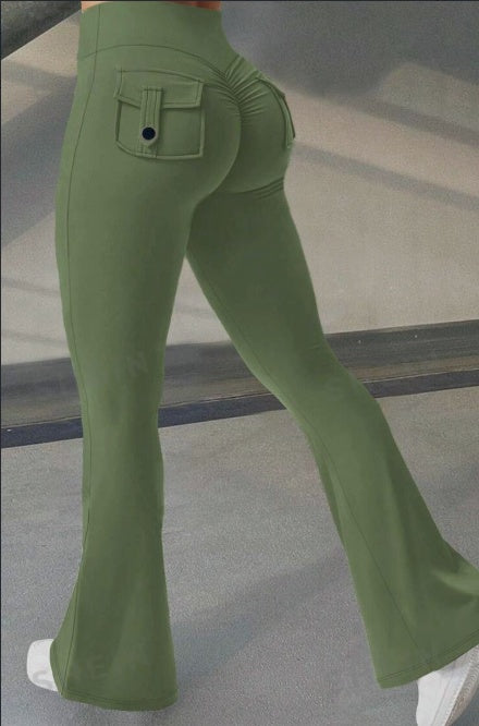 Yoga Fitness Flared Pants With Pockets - Flex Verona