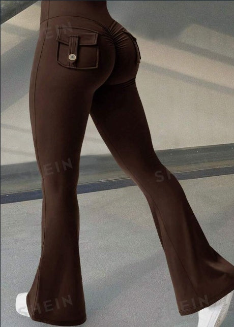 Yoga Fitness Flared Pants With Pockets - Flex Verona