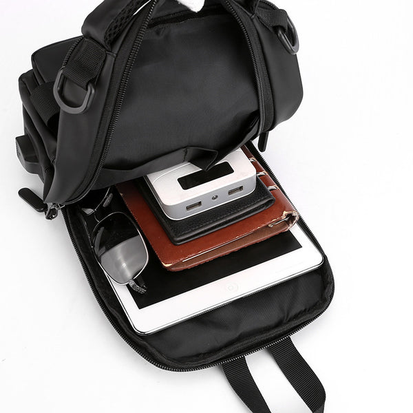 Backpack Crossbody Shoulder Bag With USB Charging Port Chest Bags Pack - Flex Verona